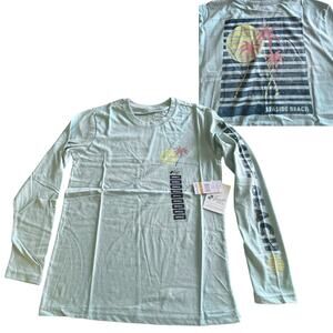 NEW Trunks Surf & Swim Long Sleeve TEE SM Men's Women's Blue 100% Cotton T Shirt